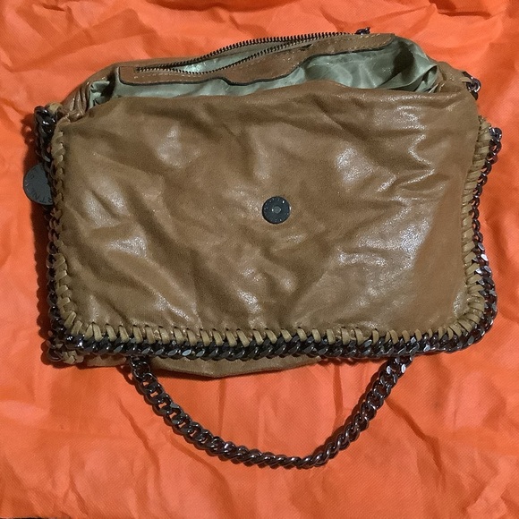 🛑 Stella McCartney Brown Suede Chain Purse- Falabella Shoulder Bag - Picture 8 of 11